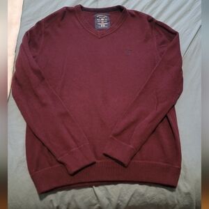 American Eagle Outfitters Burgundy V-Neck Sweater